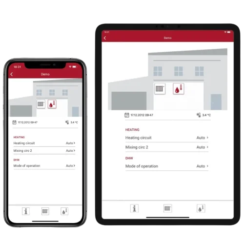 AlphaInnotec mobiilirakendus — Maasoojuspump  Alpha Innotec WZS V-Line