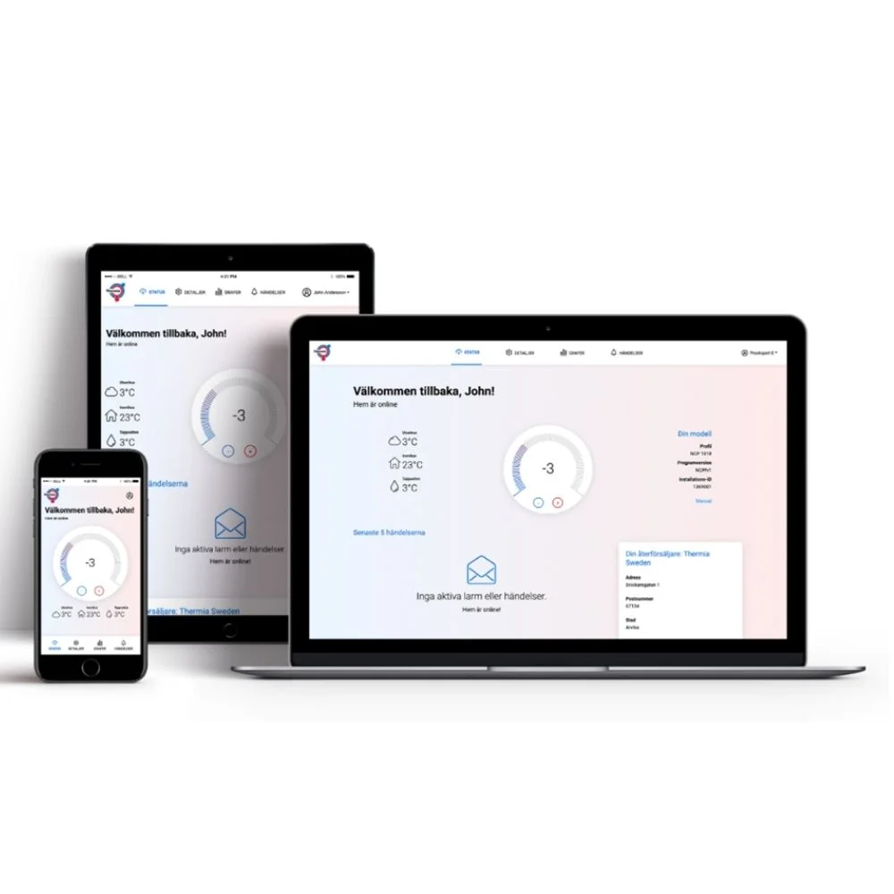 Thermia Athena kontroller — Õhk-vesi soojuspump  Thermia Athena HC Compact