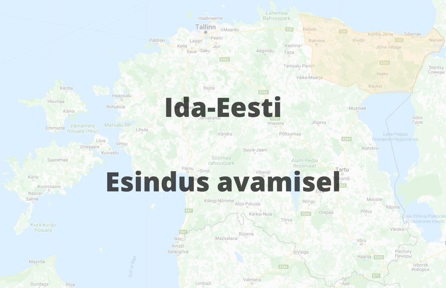 Eesti kaardil tähistatud Kliimakaubamaja Ida-Eesti peagi avatav teeinduspiirkond