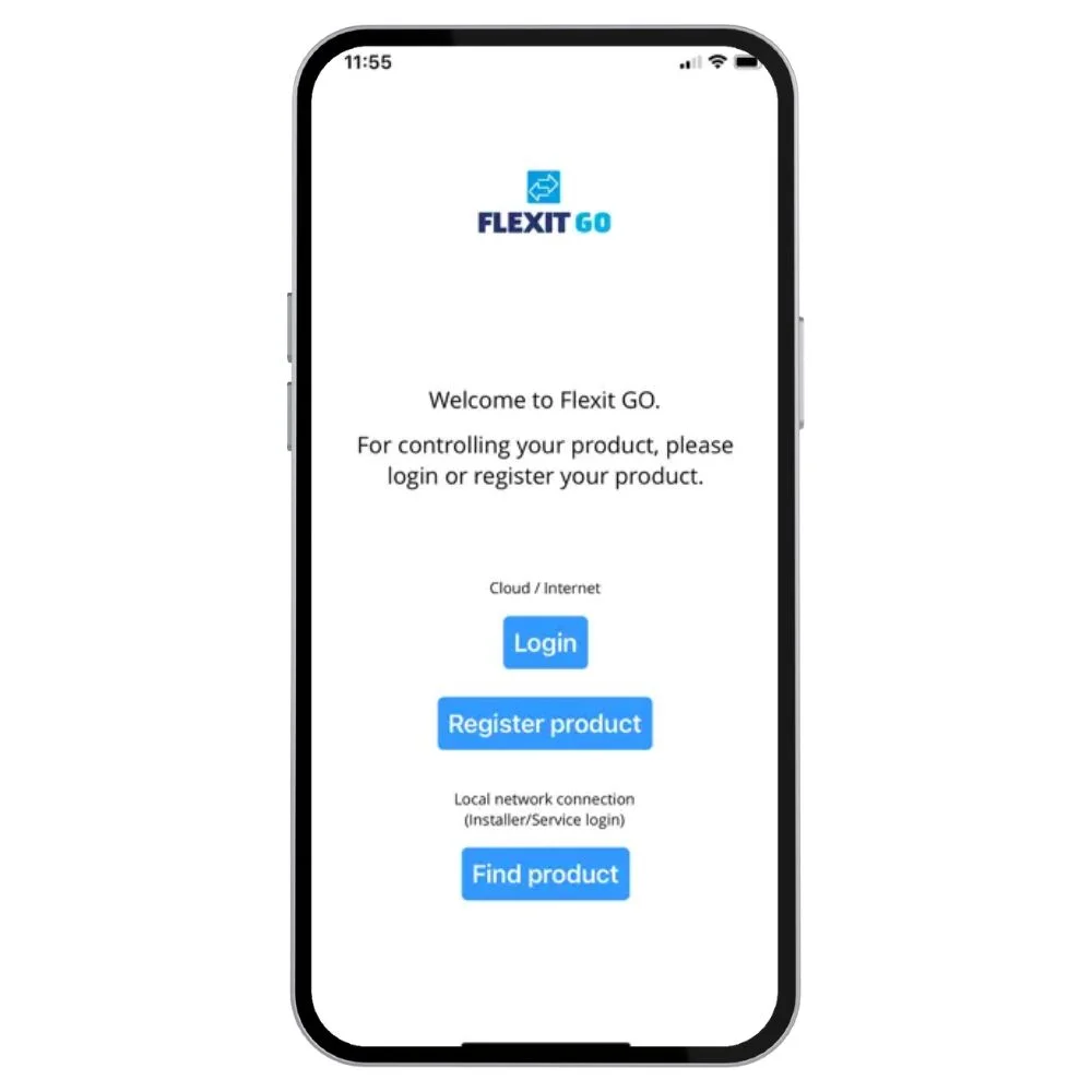 Flexit mobiilirakendus — Ventilatsiooniseade  Flexit Nordic S