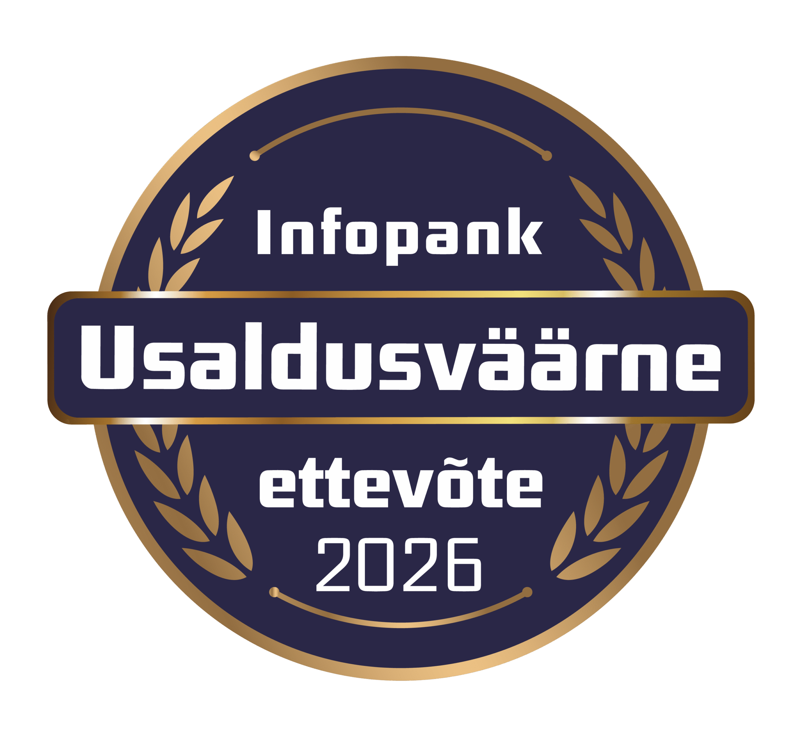 Infopanga usaldisväärne ettevõte 2026 märgis